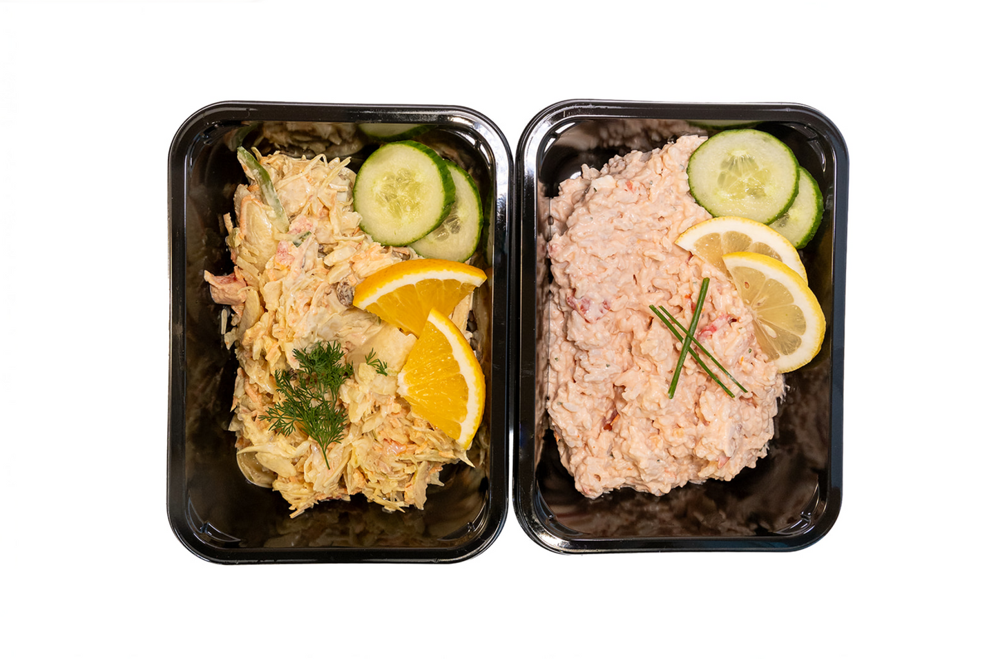 Assortiment de salades composées sur plat - la part