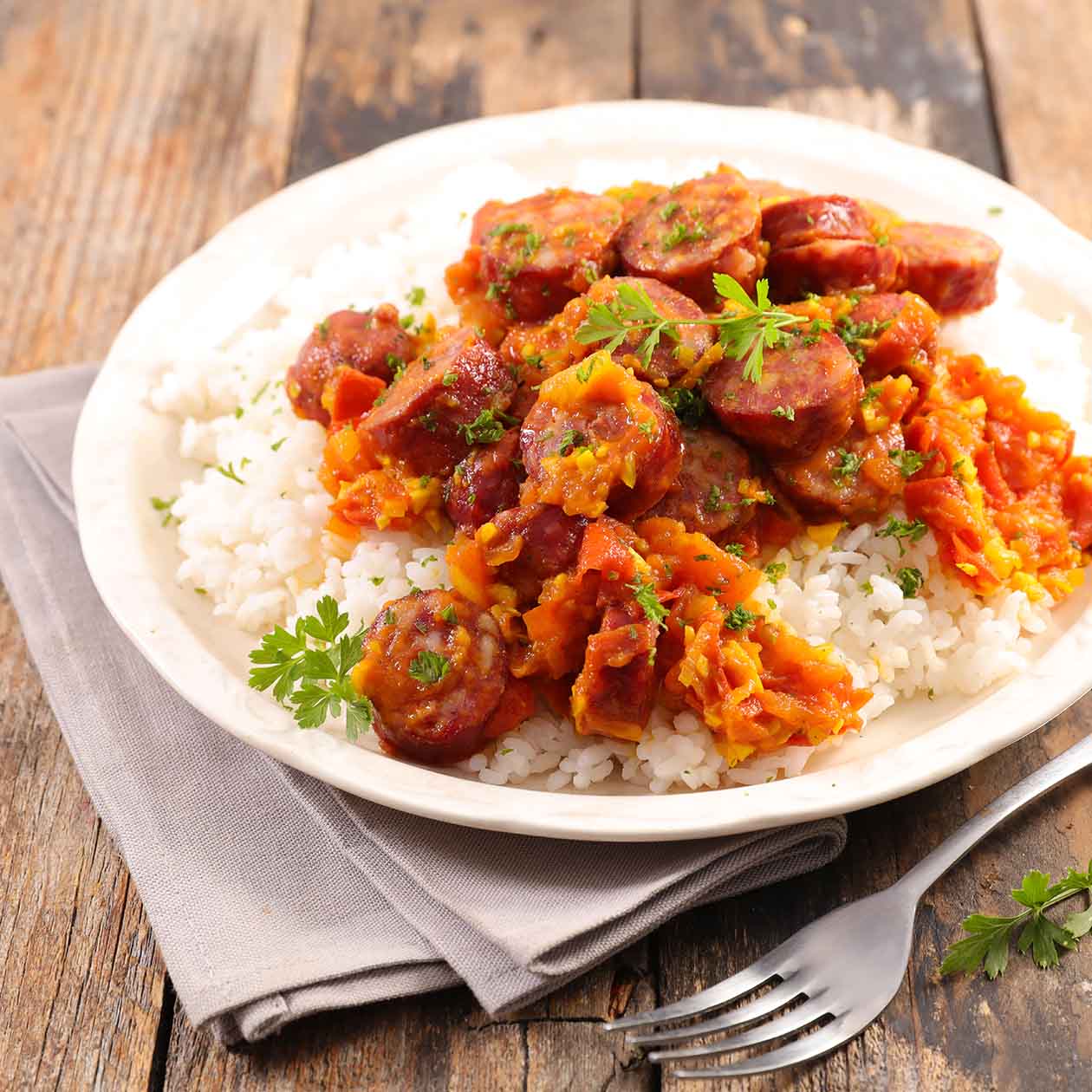 Rougail saucisse - la part