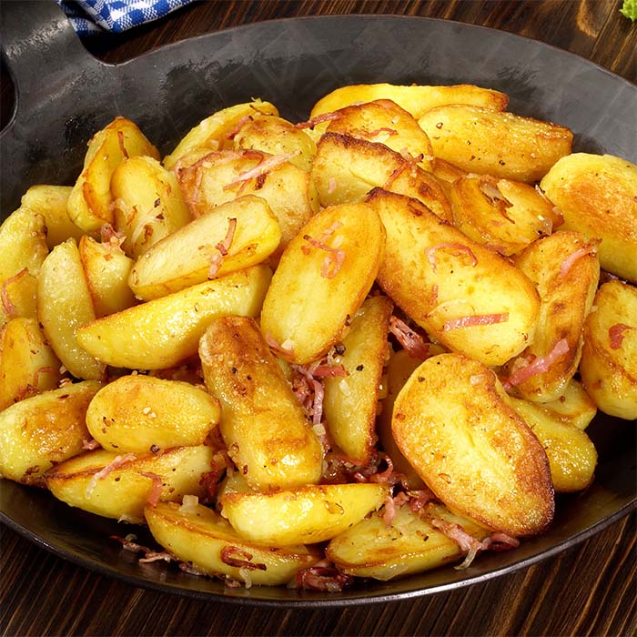 Pommes de terre rôties aux lardons - 200g